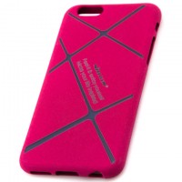 Чехол силиконовый Nillkin Apple iPhone 6 matte pink-black