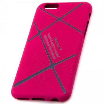 Чехол силиконовый Nillkin Apple iPhone 6 matte pink-black в Одессе