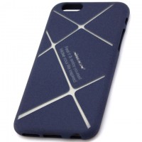 Чехол силиконовый Nillkin Apple iPhone 6 matte blue-silver