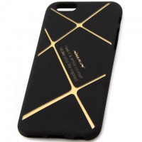 Чехол силиконовый Nillkin Apple iPhone 6 matte black-gold