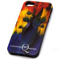 Чехол силиконовый+пленка McQueen Apple iPhone 5 Feathers