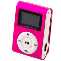MP3 плеер TD05 с FM и дисплеем розовый