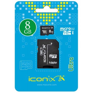 Карта памяти micro SD ICONIX 8GB class 4 с адаптером SD в Одессе