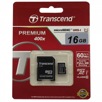 Карта памяти micro SD Transcend 16GB class 10 + SD adapter в Одессе