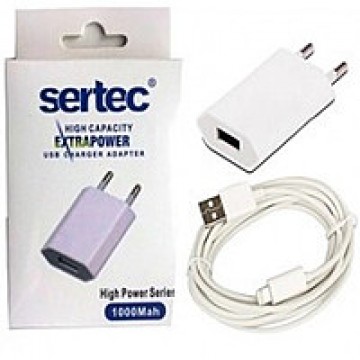 Сетевое зарядное устройство Sertec STC-29 1USB 1.0A micro-USB white в Одессе