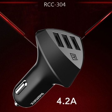 Автомобильное зарядное устройство Remax Aliens RCC304 3USB 4.2A High Copy black в Одессе
