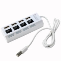 USB Hub H-01 4 PORT 0.5m additional power white