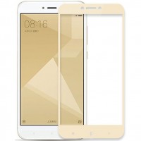 Защитное стекло Full Glue Xiaomi Redmi 4X gold тех.пакет