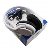 Bluetooth наушники с микрофоном MP3 FM AT-BT818 белые