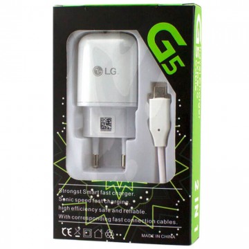 Сетевое зарядное устройство LG G5 Fast Charge 2in1 9V 1USB 1.8A Type-C white в Одессе