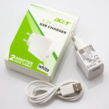 Сетевое зарядное устройство Acer PA-1070-07 2in1 5.2V 1USB 2.0A micro-USB white в Одессе