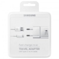 Сетевое зарядное устройство EP-TA20EWE Samsung S7 Fast Charge 2in1 9V 1USB 2.0A 5W Type-C white (пластик)