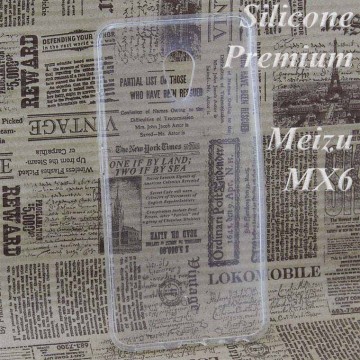 Чехол силиконовый Premium Meizu MX6 прозрачный в Одессе