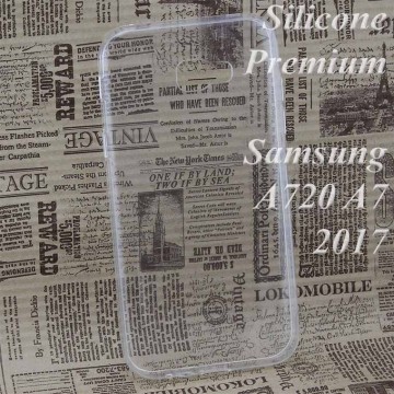 Чехол силиконовый Premium Samsung A7 2017 A720 прозрачный в Одессе