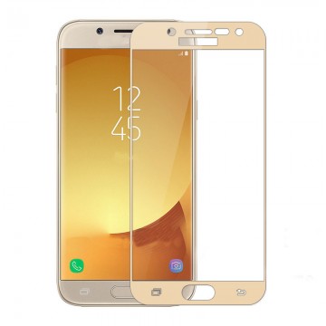 Защитное стекло Full Glue Samsung J3 2017 J330 gold тех.пакет в Одессе