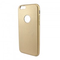 Чехол-накладка кожаный Apple iPhone 6 золотистый