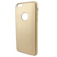 Чехол-накладка кожаный Apple iPhone 6 Plus золотистый