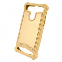Универсальный чехол-накладка силикон-кожа 4.0-4.5″ золотистый