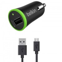 Автомобильное зарядное устройство Belkin Small 2in1 1USB 2.1A micro-USB black