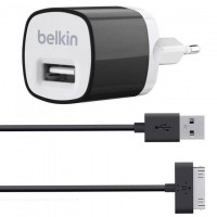 Сетевое зарядное устройство Belkin 2in1 1USB 1.0A Apple 30-pin black