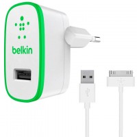 Сетевое зарядное устройство Belkin 2in1 1USB 2.1A Apple 30-pin white