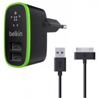 Сетевое зарядное устройство Belkin 2in1 2USB 2.1A Apple 30-pin black