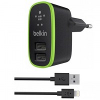 Сетевое зарядное устройство Belkin 2in1 2USB 2.1A Lightning black