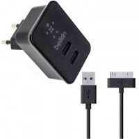 Сетевое зарядное устройство Belkin 2in1 2USB 2.1A+1A Apple 30-pin black