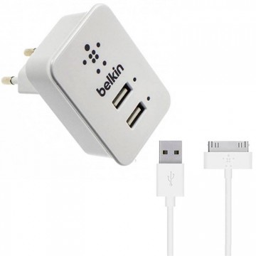 Сетевое зарядное устройство Belkin 2in1 2USB 2.1A+1A Apple 30-pin white в Одессе