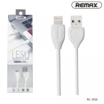 USB кабель Remax Lesu RC-050i lightning 1m белый в Одессе