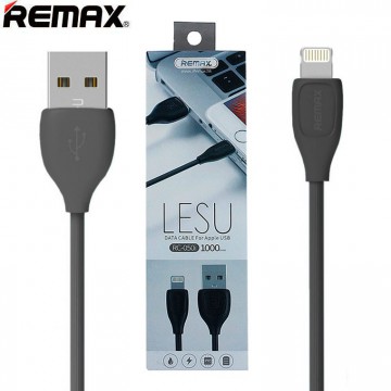 USB кабель Remax Lesu RC-050i lightning 1m черный в Одессе