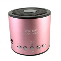 Портативная колонка WSTER WS-A8 розовая