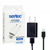 Сетевое зарядное устройство Sertec STC-29 1USB 1.0A Lightning black