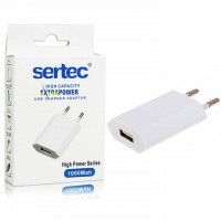 Сетевое зарядное устройство Sertec STC-29 1USB 1.0A white