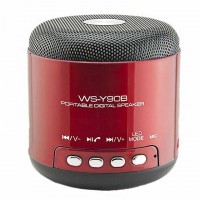 Портативная колонка WSTER WS-Y90B LED красная