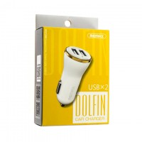 Автомобильное зарядное устройство Remax Dolfin RCC206 2USB 2.4A white-gold