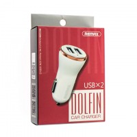 Автомобильное зарядное устройство Remax Dolfin RCC206 2USB 2.4A white-pink