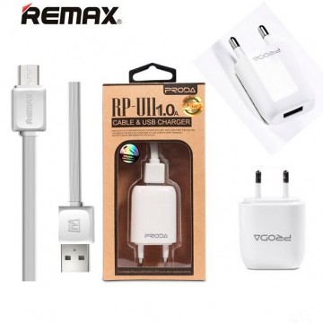 Сетевое зарядное устройство Remax Proda RP-U11 1USB 1.0A micro-USB white в Одессе