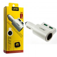 Автомобильное зарядное устройство LDNIO CM10 2USB 4.2A прикуриватель white