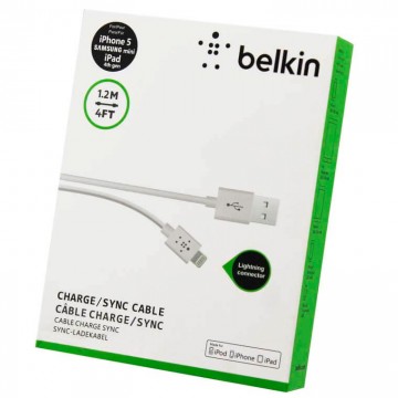 USB кабель Belkin Lightning 1m белый в Одессе