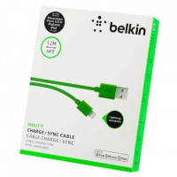 USB кабель Belkin Lightning 1m зеленый