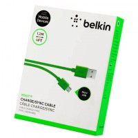 USB кабель Belkin micro-USB 1m зеленый