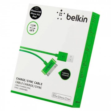 USB кабель Belkin Apple 30pin 1m зеленый в Одессе