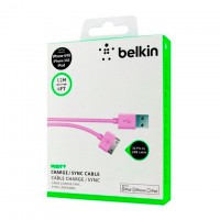 USB кабель Belkin Apple 30pin 1m розовый