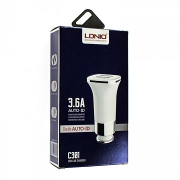 Автомобильное зарядное устройство LDNIO C301 2USB 3.6A micro-USB white в Одессе