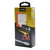 Сетевое зарядное устройство LDNIO DL-AC52 2USB 2.4A micro-USB white