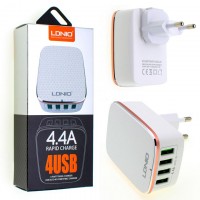Сетевое зарядное устройство LDNIO A4404 4USB 4.4A white