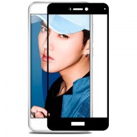 Защитное стекло Full Screen Huawei P8 Lite 2017, P9 Lite 2017, GR3 2017, Honor 8 Lite, Nova Lite 2016 black тех.пакет
