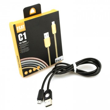 USB кабель C1 Fast 2.4A micro USB 1m черный в Одессе