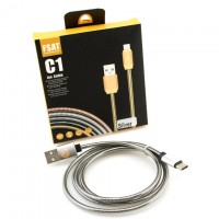 USB кабель C1 Fast 2.4A Type-C 1m серебристый